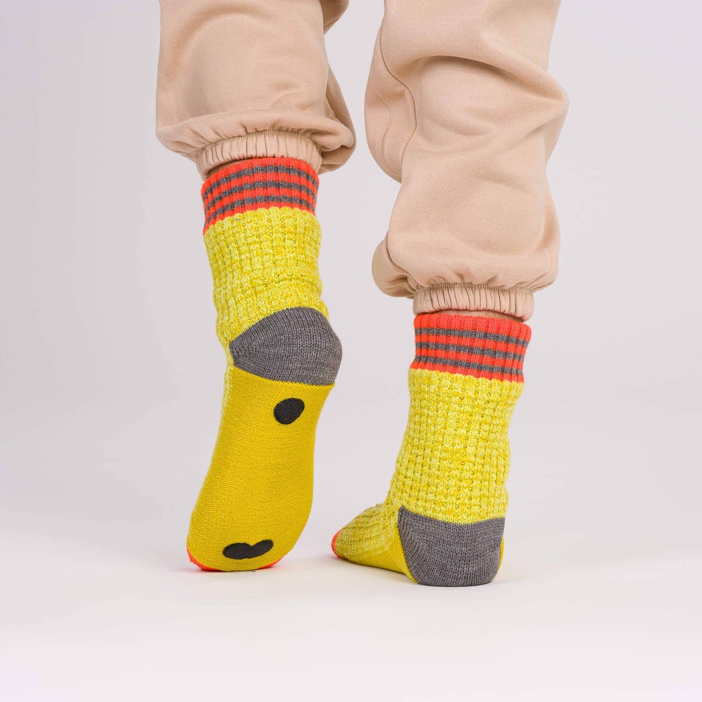 Varsity Knit House Socks: Golden Olive / L/XL - W 9.5-12.5<br>M 8-11 - PMA Store at the Portland Museum of Art, Maine