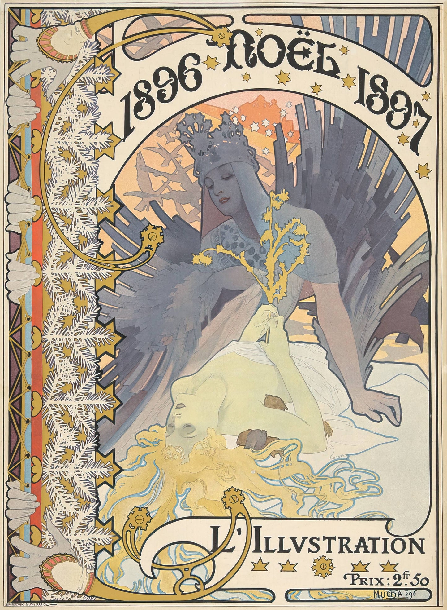 The Retrospect Group Collection - L’Illustration, Noël by Mucha HOLIDAY BOXED CARDS - PMA Store at the Portland Museum of Art, Maine