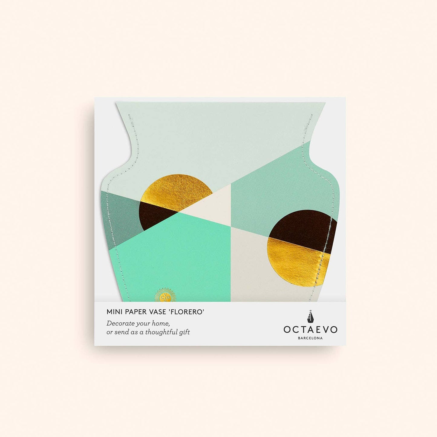 OCTAEVO Siena Mini Paper Vase: Mint - PMA Store at the Portland Museum of Art, Maine