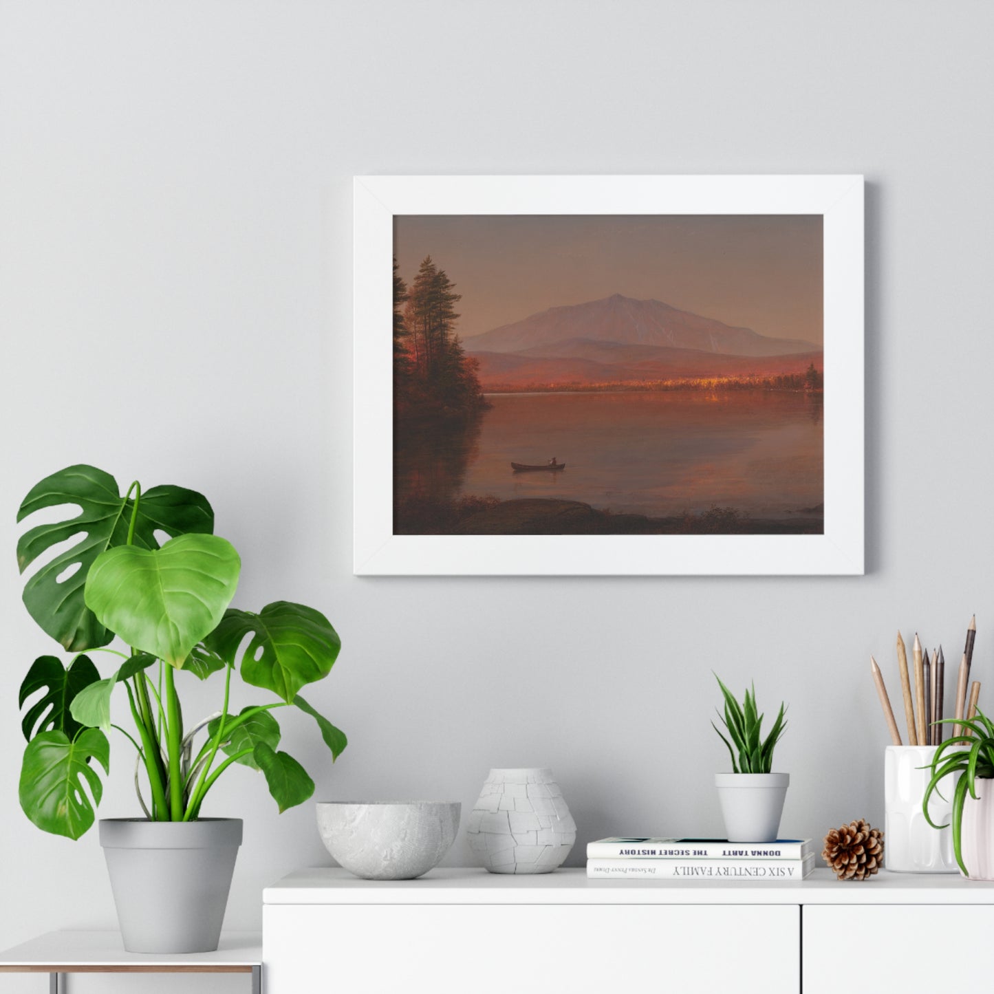 Mount Katahdin from Millinocket Camp by Frederic Edwin Church Serene Landscape Framed Poster | Wall Art, Home Decor, Nature Scene, Gift Idea, Office Decor, Rustic Style - PMA Store at the Portland Museum of Art, Maine