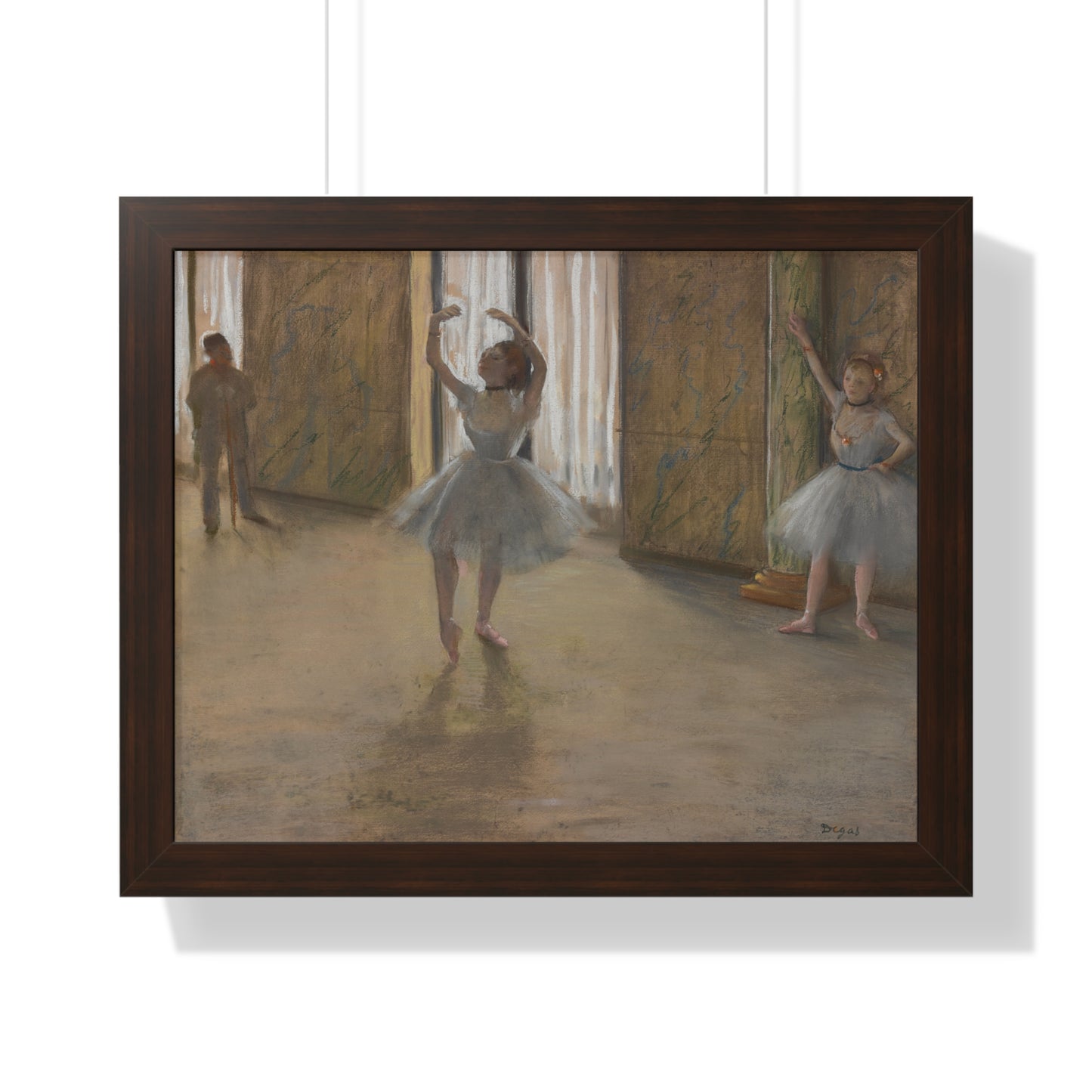 The Dancing Lesson, Circa 1877 by Degas Elegant Ballerina Framed Poster for Dance Enthusiasts