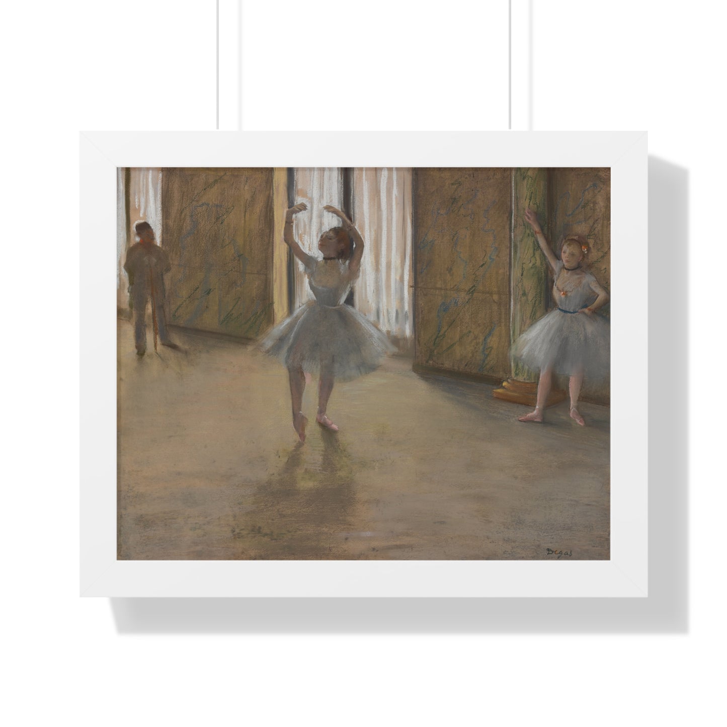 The Dancing Lesson, Circa 1877 by Degas Elegant Ballerina Framed Poster for Dance Enthusiasts