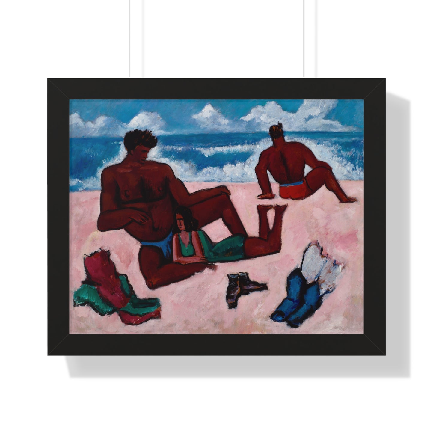 On the Beach by Marsden Hartley Framed Poster - Relaxing Seaside Art for Home Decor - PMA Store at the Portland Museum of Art, Maine