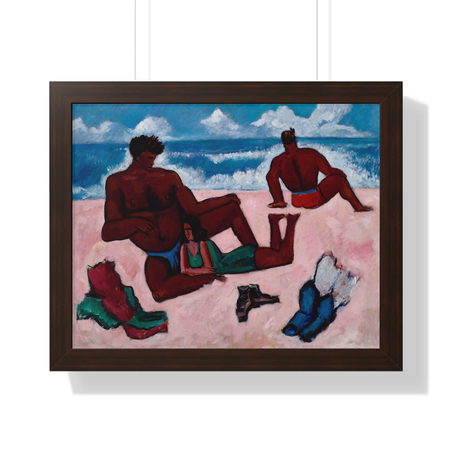 On the Beach by Marsden Hartley Framed Poster - Relaxing Seaside Art for Home Decor - PMA Store at the Portland Museum of Art, Maine