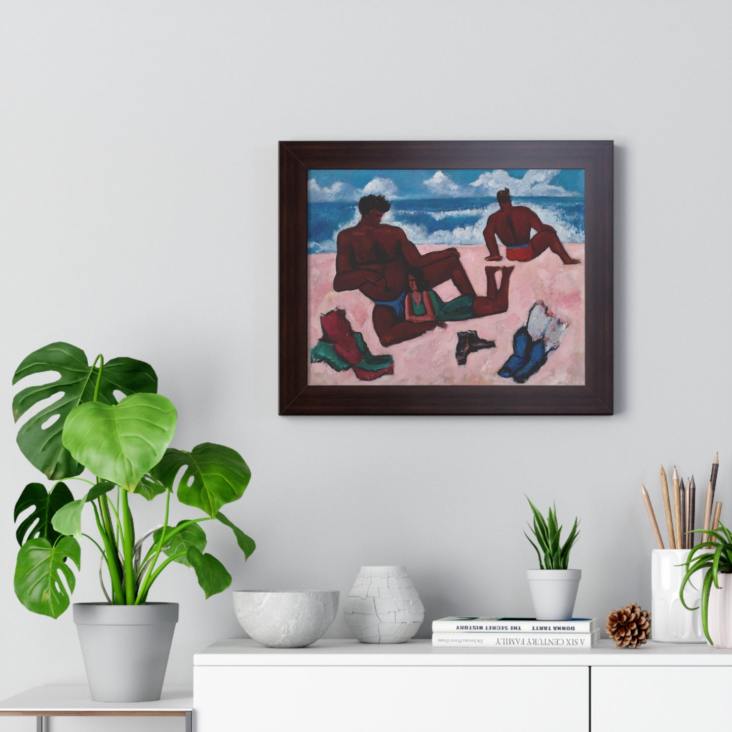 On the Beach by Marsden Hartley Framed Poster - Relaxing Seaside Art for Home Decor - PMA Store at the Portland Museum of Art, Maine