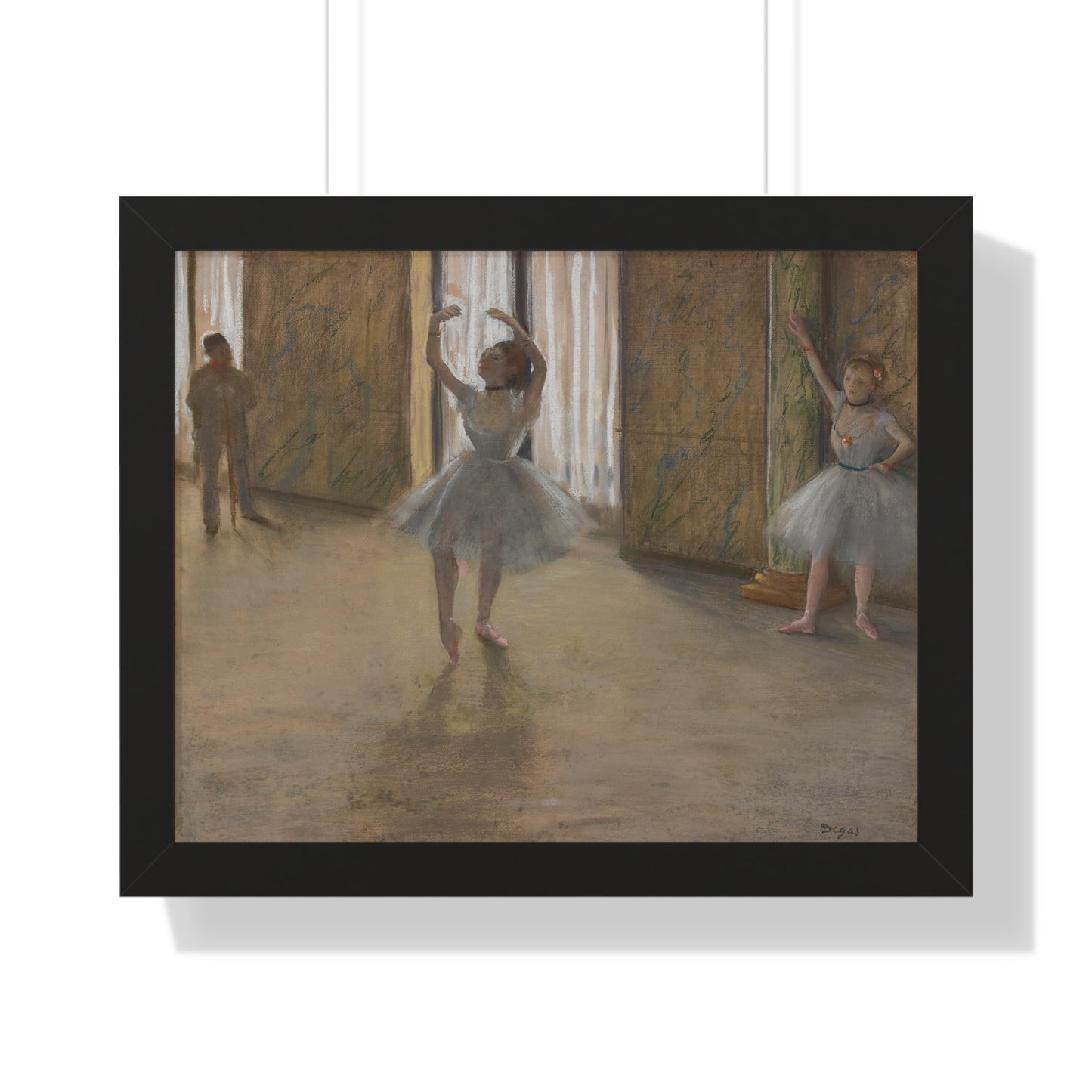 The Dancing Lesson, Circa 1877 by Degas Elegant Ballerina Framed Poster for Dance Enthusiasts