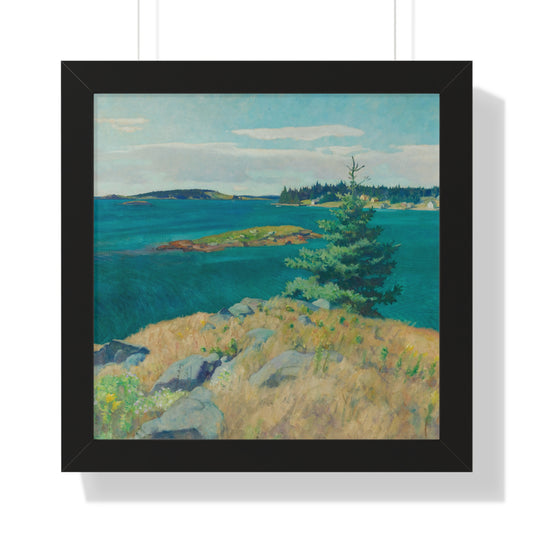 Georges Islands, Penobscot Bay, Maine, 1928–1929 by NC WYETH Framed Poster - Serene Landscape Wall Art for Home Decor - PMA Store at the Portland Museum of Art, Maine