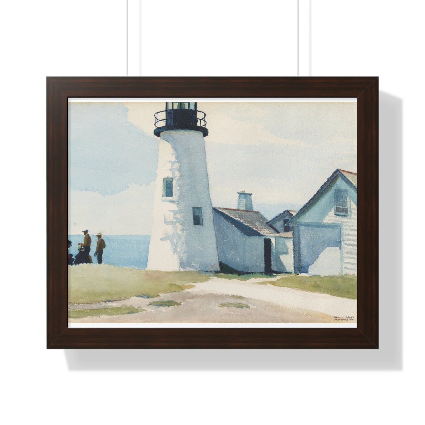 Pemaquid Light, 1929 by Edward Hopper Coastal Lighthouse Framed Poster | Nautical Wall Art Decoration - PMA Store at the Portland Museum of Art, Maine