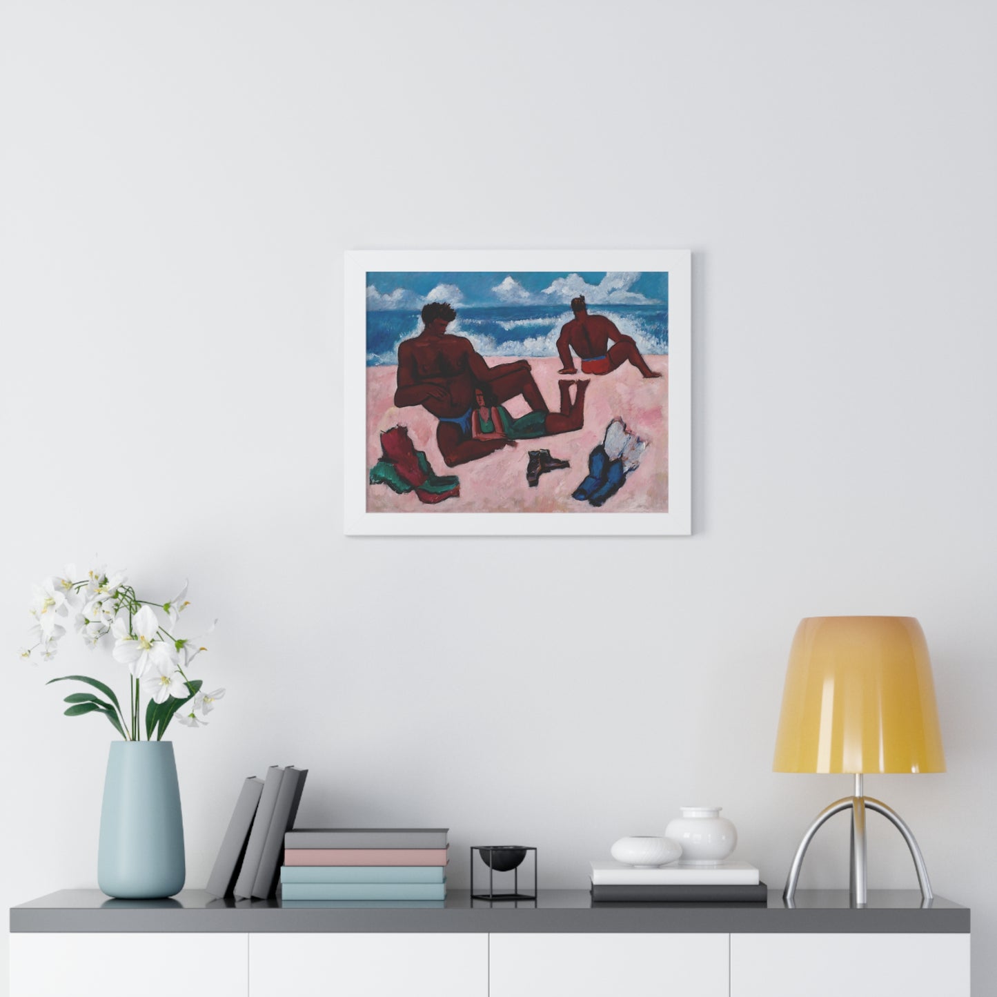 On the Beach by Marsden Hartley Framed Poster - Relaxing Seaside Art for Home Decor - PMA Store at the Portland Museum of Art, Maine