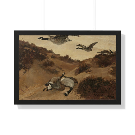 Wild Geese in Flight, 1897 by Winslow Homer Framed Poster - Nature Wall Art for Home Decor - PMA Store at the Portland Museum of Art, Maine