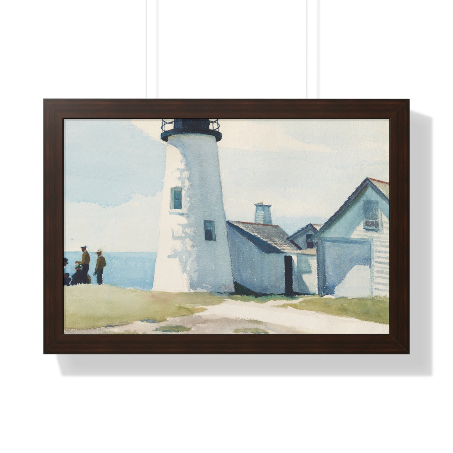 Pemaquid Light, 1929 by Edward Hopper Coastal Lighthouse Framed Poster | Nautical Wall Art Decoration - PMA Store at the Portland Museum of Art, Maine