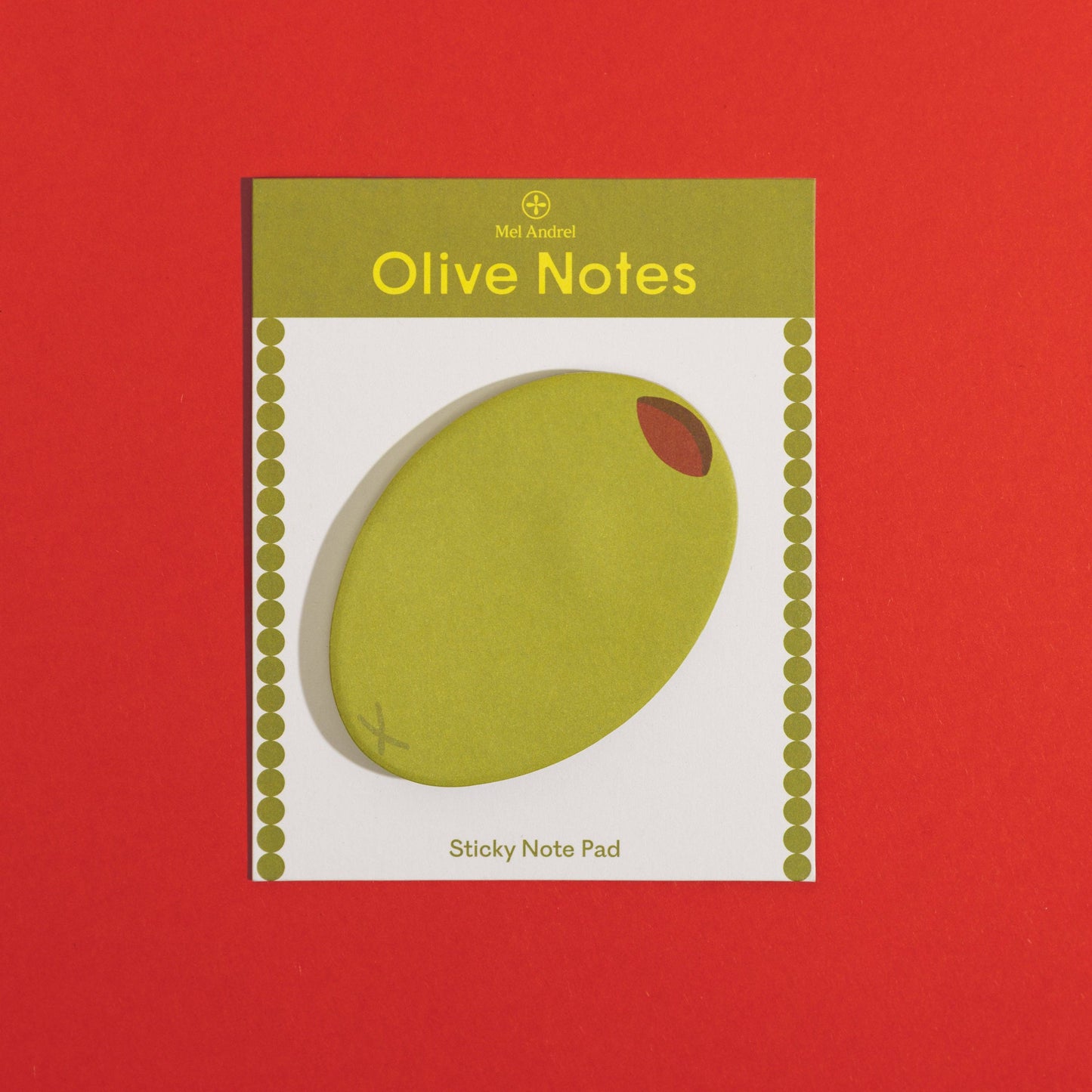 Mel Andrel - Olive Food-Shaped Sticky Notes