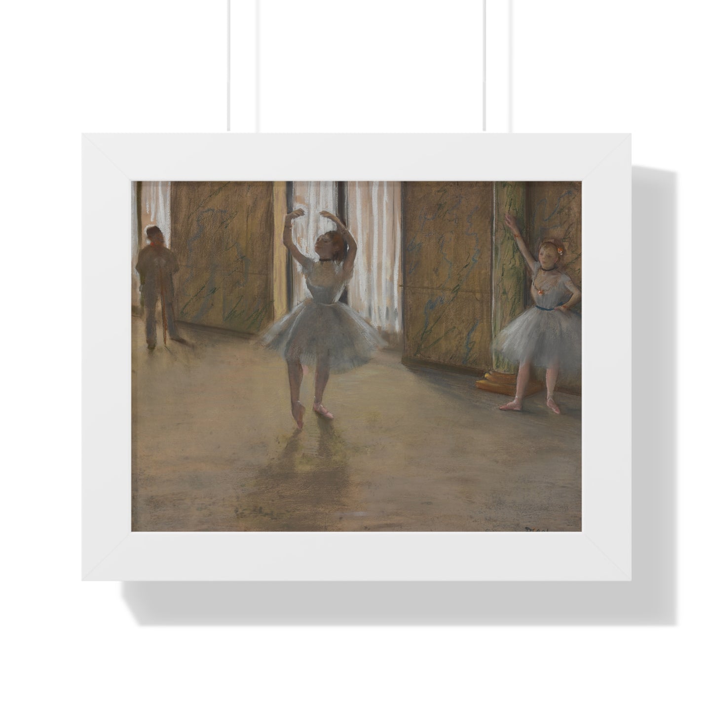 The Dancing Lesson, Circa 1877 by Degas Elegant Ballerina Framed Poster for Dance Enthusiasts