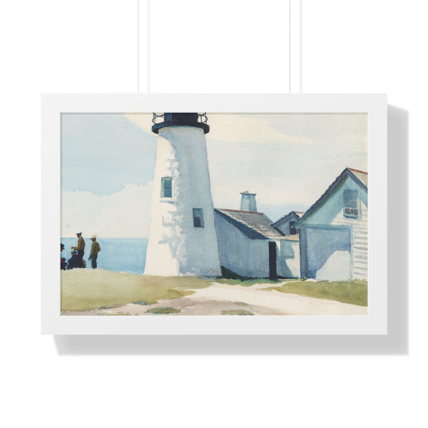 Pemaquid Light, 1929 by Edward Hopper Coastal Lighthouse Framed Poster | Nautical Wall Art Decoration - PMA Store at the Portland Museum of Art, Maine