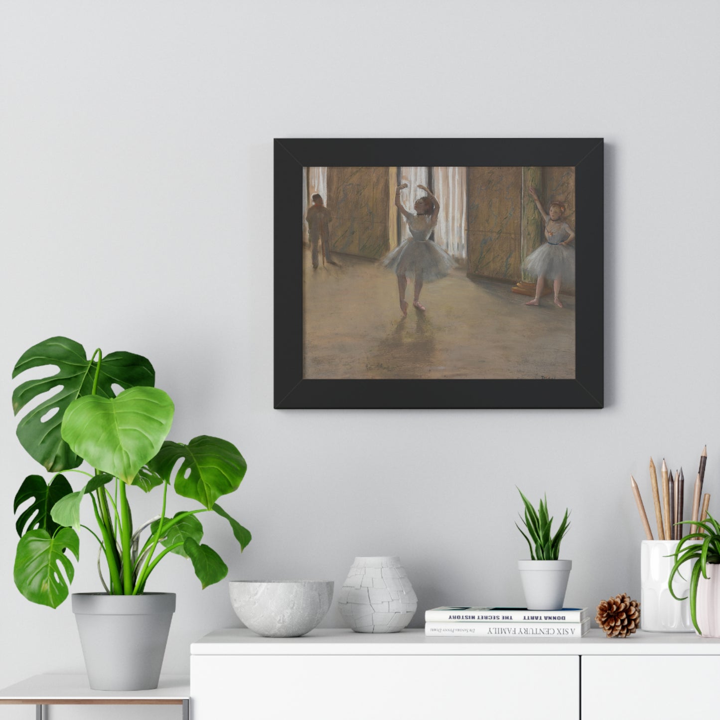 The Dancing Lesson, Circa 1877 by Degas Elegant Ballerina Framed Poster for Dance Enthusiasts