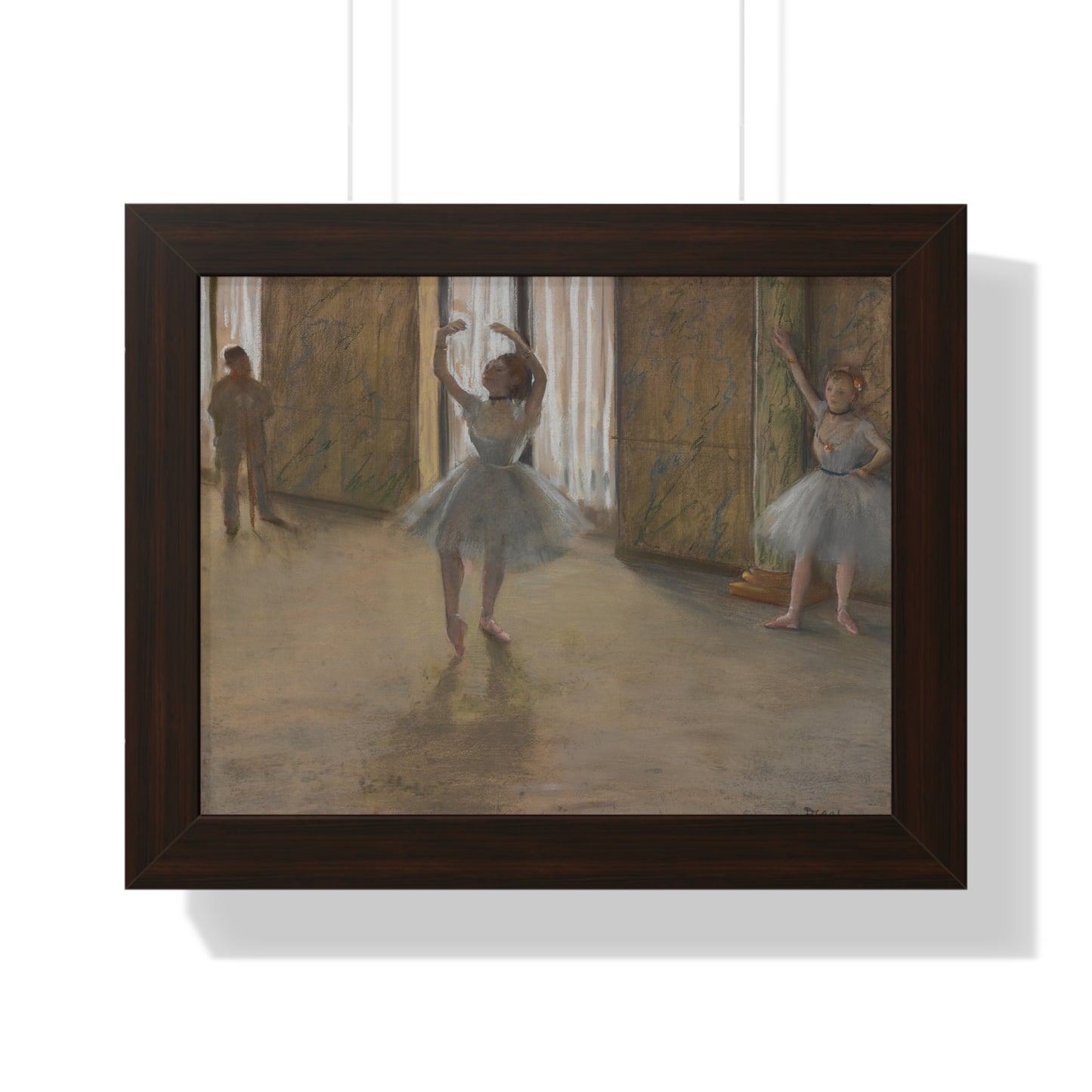 The Dancing Lesson, Circa 1877 by Degas Elegant Ballerina Framed Poster for Dance Enthusiasts