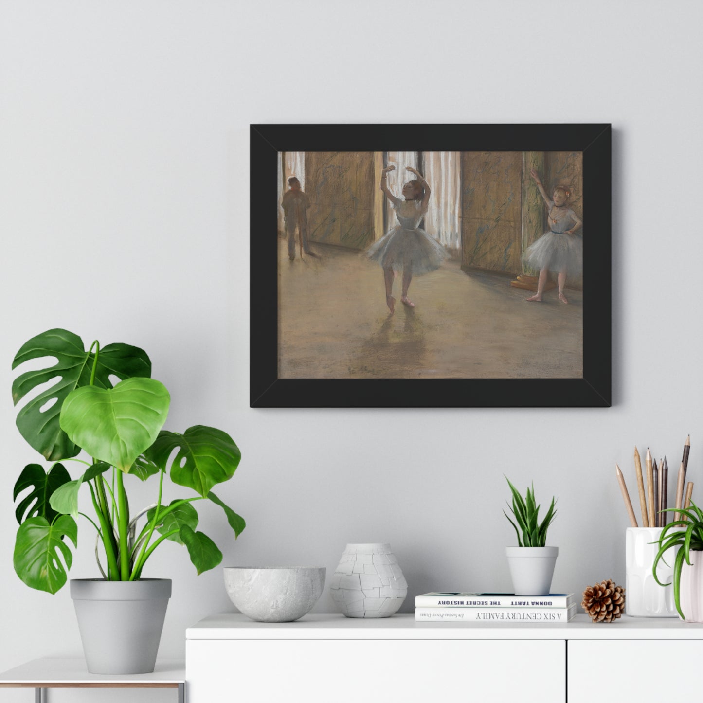 The Dancing Lesson, Circa 1877 by Degas Elegant Ballerina Framed Poster for Dance Enthusiasts