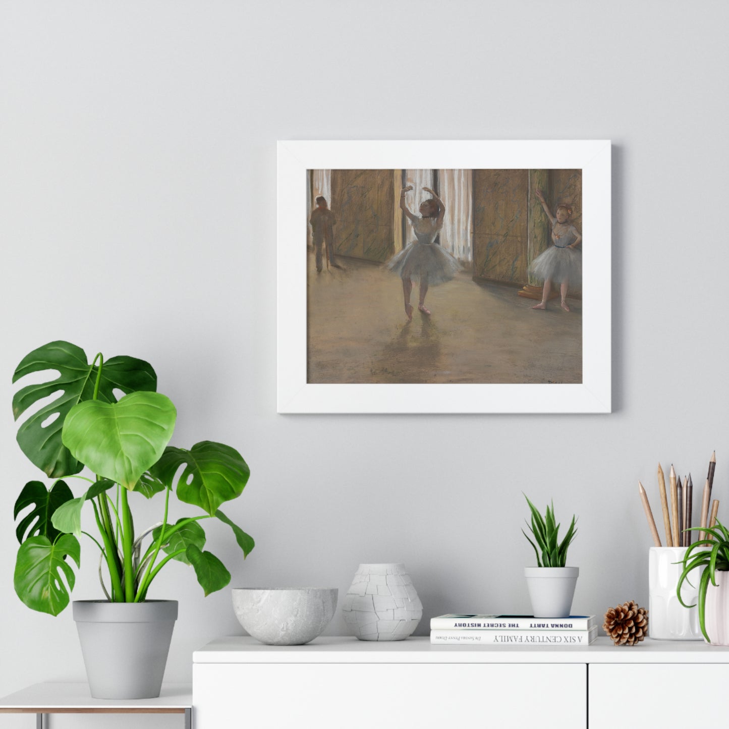 The Dancing Lesson, Circa 1877 by Degas Elegant Ballerina Framed Poster for Dance Enthusiasts