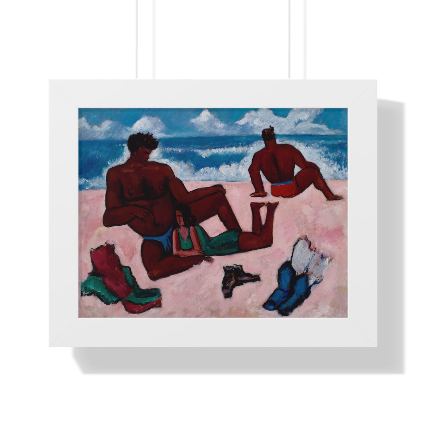 On the Beach by Marsden Hartley Framed Poster - Relaxing Seaside Art for Home Decor - PMA Store at the Portland Museum of Art, Maine