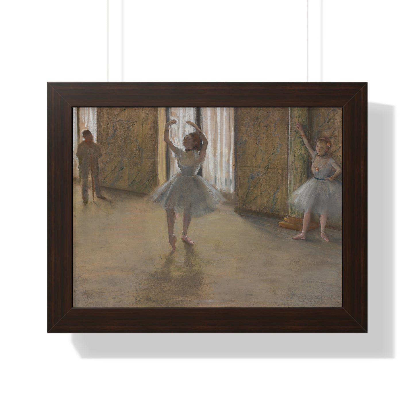 The Dancing Lesson, Circa 1877 by Degas Elegant Ballerina Framed Poster for Dance Enthusiasts