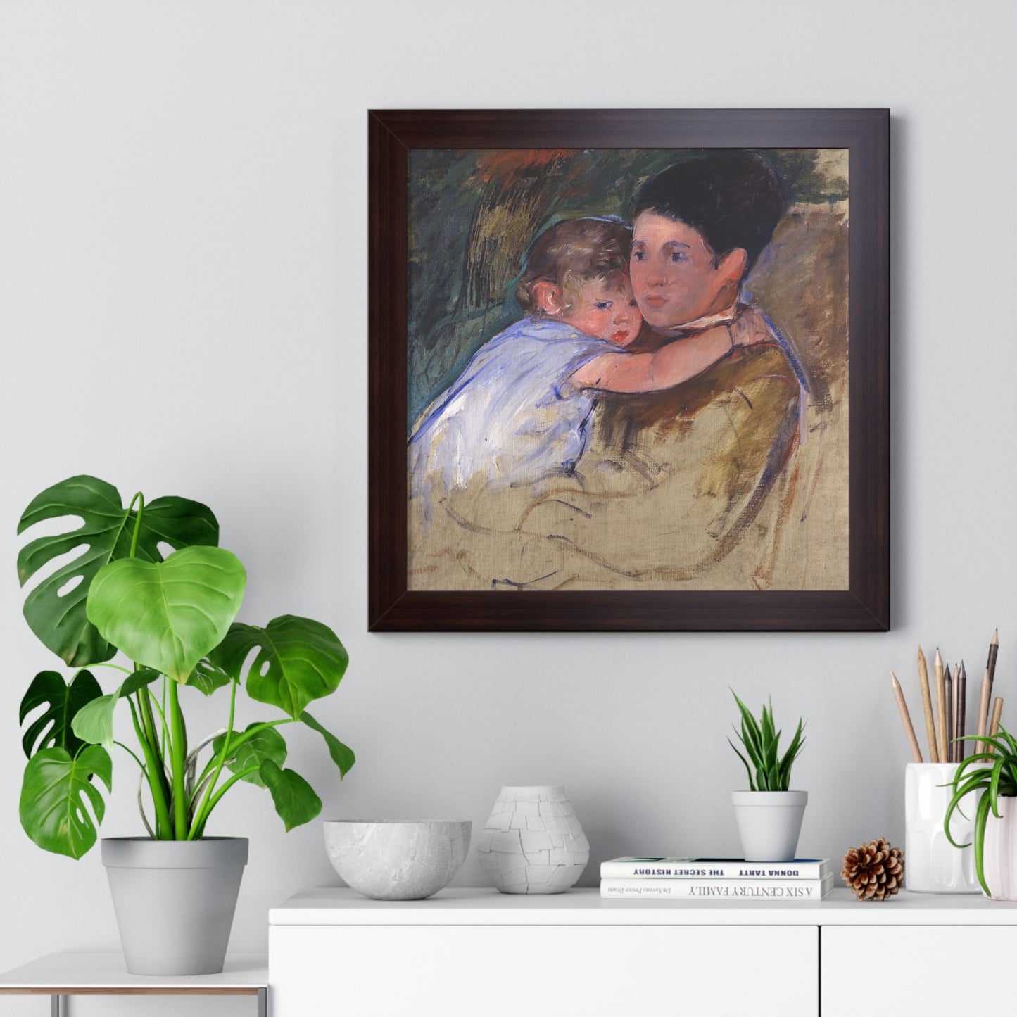 Anne and her Nurse, circa 1897, by Mary Cassatt Framed Poster - PMA Store at the Portland Museum of Art, Maine