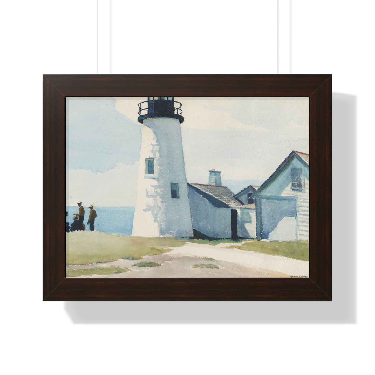 Pemaquid Light, 1929 by Edward Hopper Coastal Lighthouse Framed Poster | Nautical Wall Art Decoration - PMA Store at the Portland Museum of Art, Maine