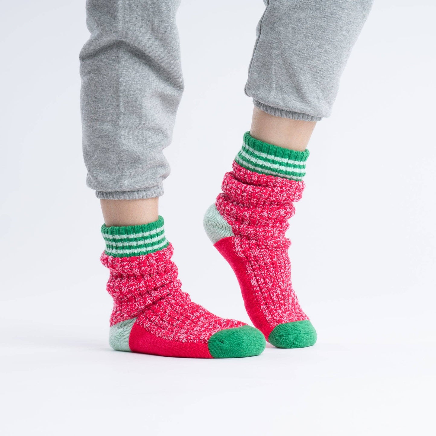 Varsity Knit House Socks: Golden Olive / S/M - W 6-9<br>M 5-7.5 - PMA Store at the Portland Museum of Art, Maine
