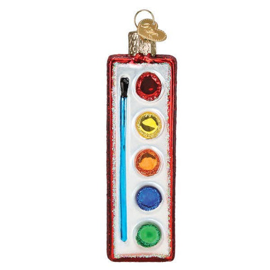 Old World Christmas - Watercolor Palette Ornament - PMA Store at the Portland Museum of Art, Maine