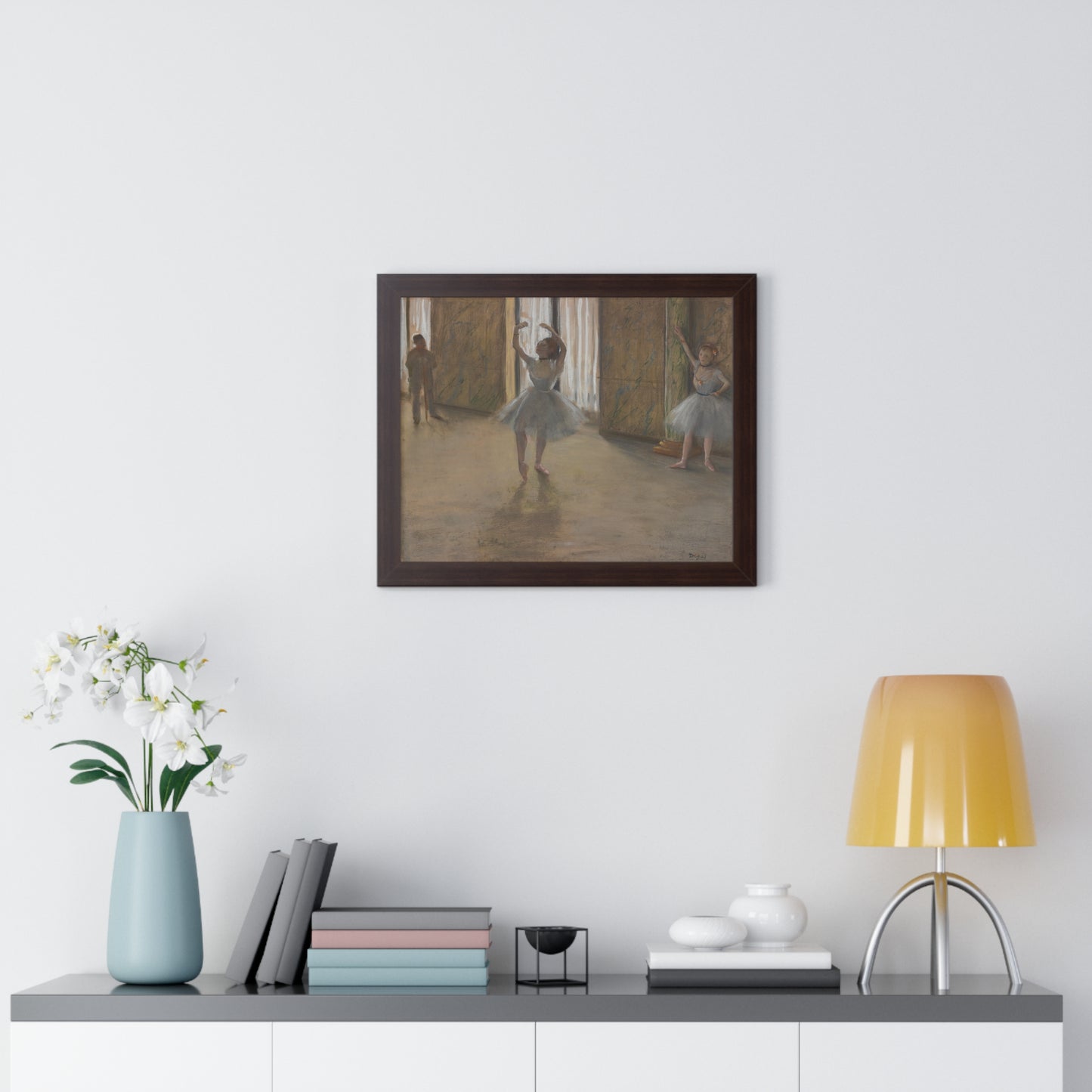 The Dancing Lesson, Circa 1877 by Degas Elegant Ballerina Framed Poster for Dance Enthusiasts