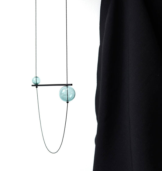 Pursuits - Abacus Necklace: Black Dijon