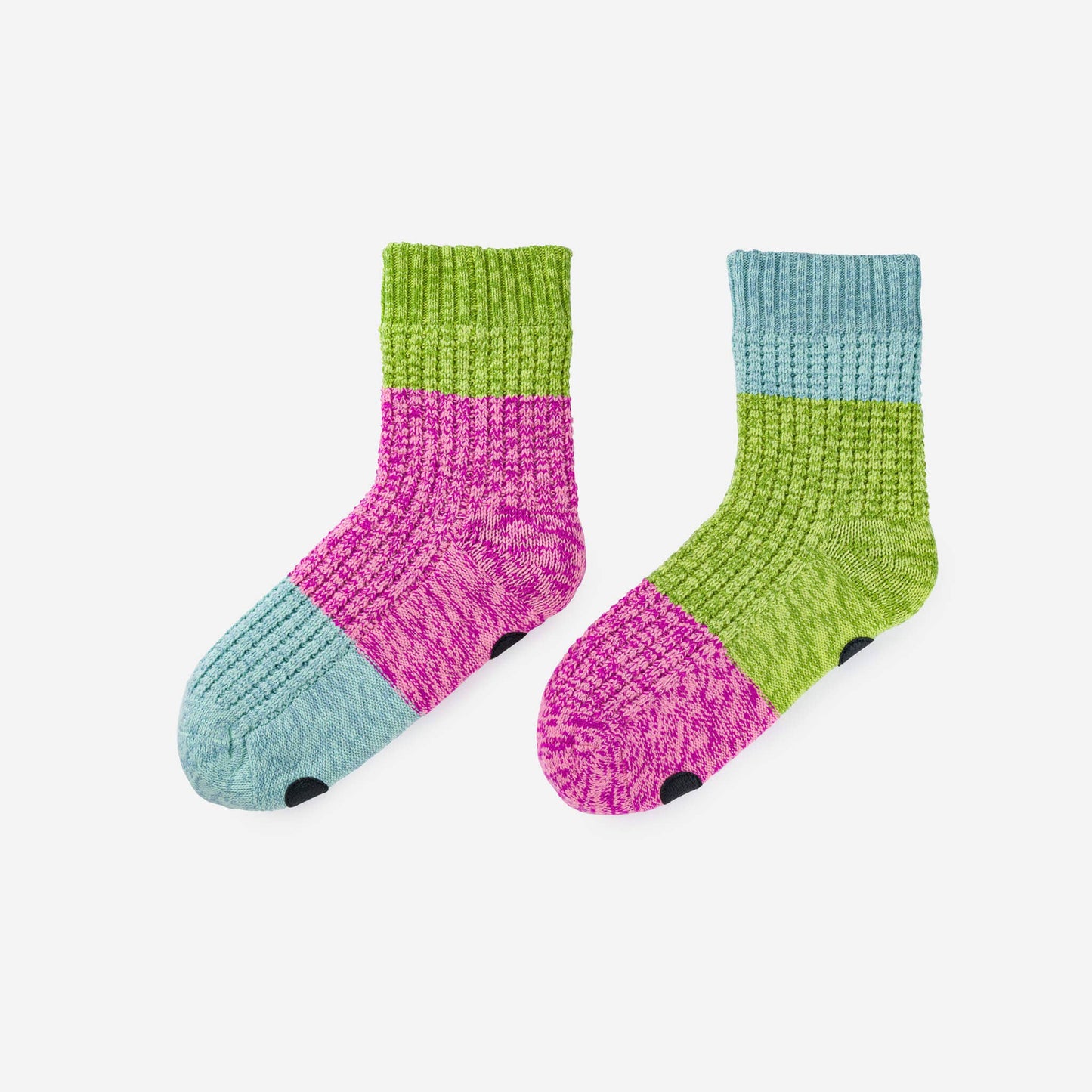 Trio Waffle House Socks: Pink Lime / L/XL - W 9.5-12.5<br>M 8-11 - PMA Store at the Portland Museum of Art, Maine