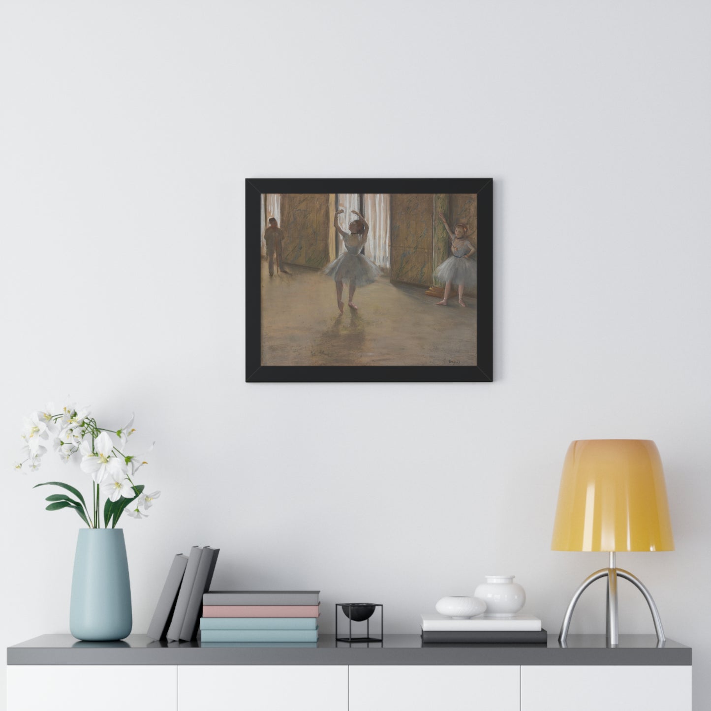 The Dancing Lesson, Circa 1877 by Degas Elegant Ballerina Framed Poster for Dance Enthusiasts