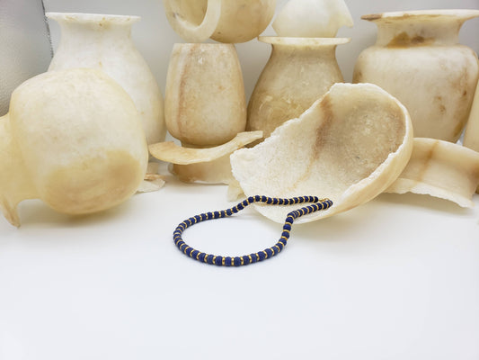 Sumerian Lapis Beaded Necklace - Egyptian Inspired - PMA Store at the Portland Museum of Art, Maine