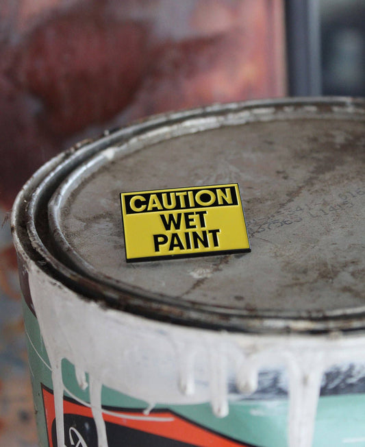 Caution Wet Paint • Enamel Pin - PMA Store at the Portland Museum of Art, Maine