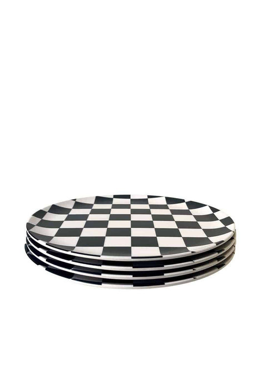 Xenia Taler - Mod Check Side Plate - Set of 4: Ship without gift box - PMA Store at the Portland Museum of Art, Maine