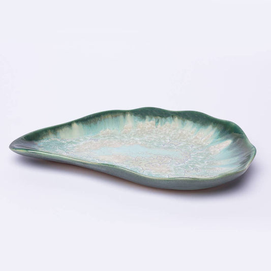 Alison Evans Ceramics - Medium Oyster Plate: Pearl - PMA Store at the Portland Museum of Art, Maine