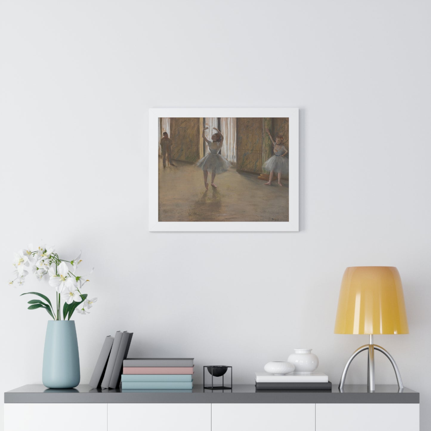 The Dancing Lesson, Circa 1877 by Degas Elegant Ballerina Framed Poster for Dance Enthusiasts