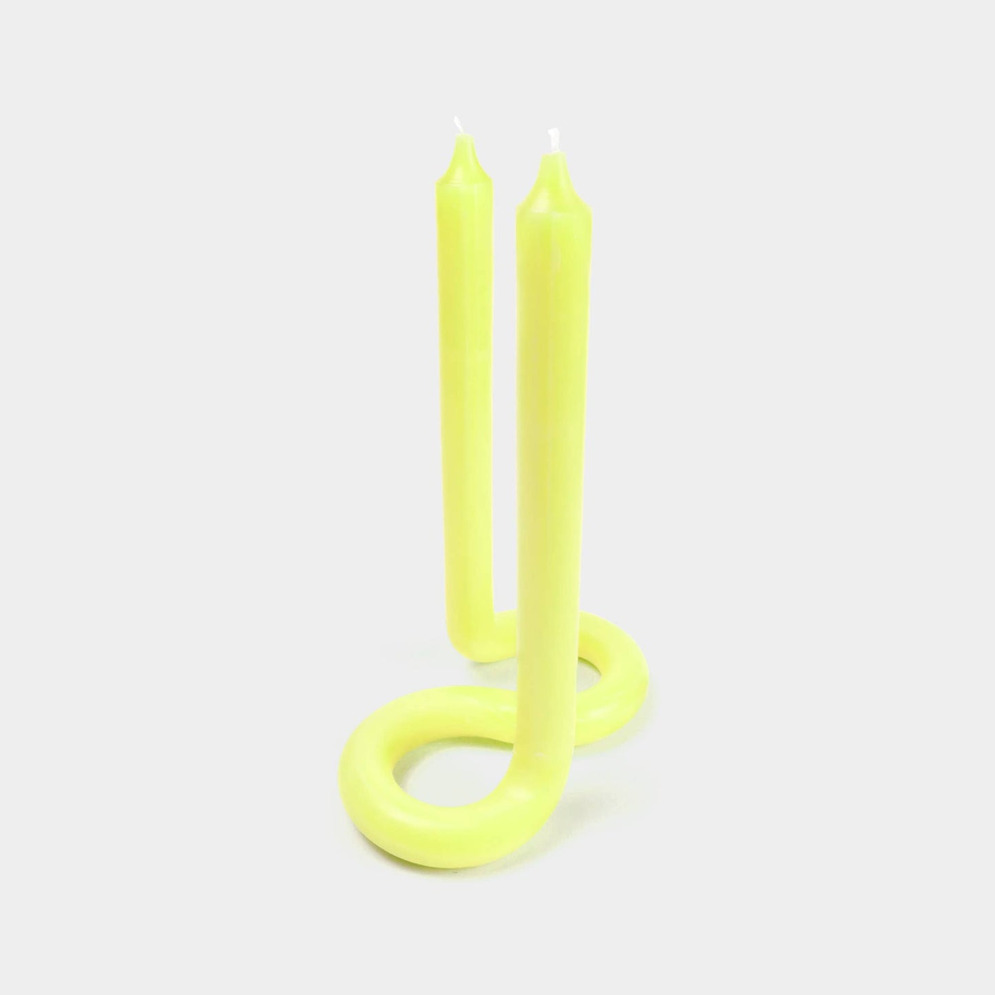 54 Celsius - Twist Candle Sticks by Lex Pott, 9.5" Tall, Yellow - PMA Store at the Portland Museum of Art, Maine