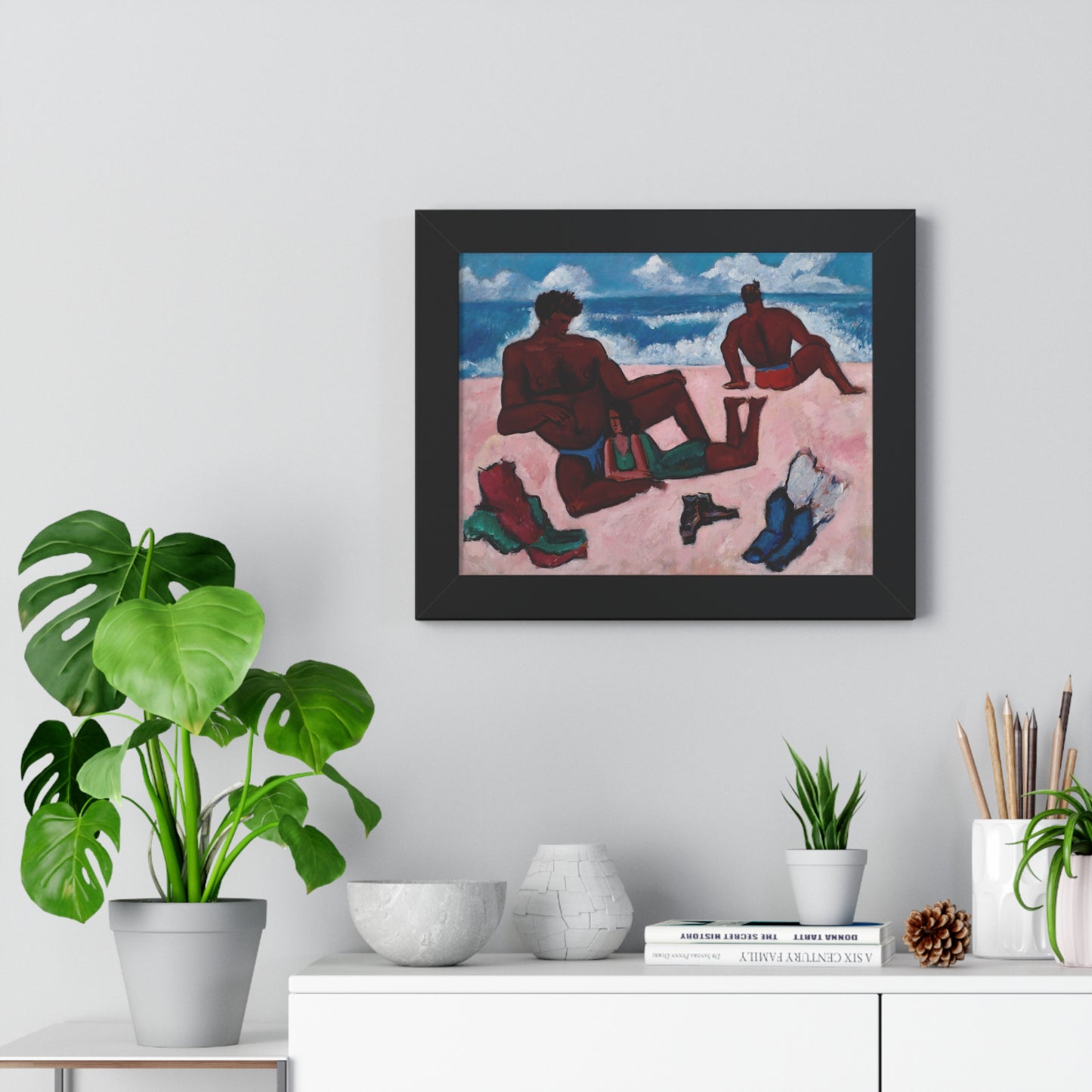 On the Beach by Marsden Hartley Framed Poster - Relaxing Seaside Art for Home Decor - PMA Store at the Portland Museum of Art, Maine