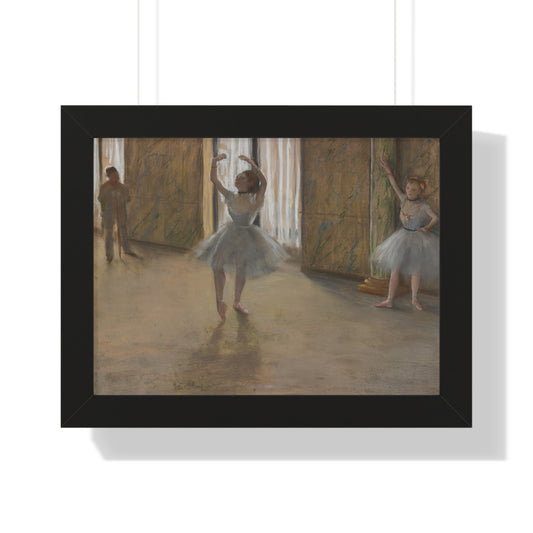 The Dancing Lesson, Circa 1877 by Degas Elegant Ballerina Framed Poster for Dance Enthusiasts - PMA Store at the Portland Museum of Art, Maine
