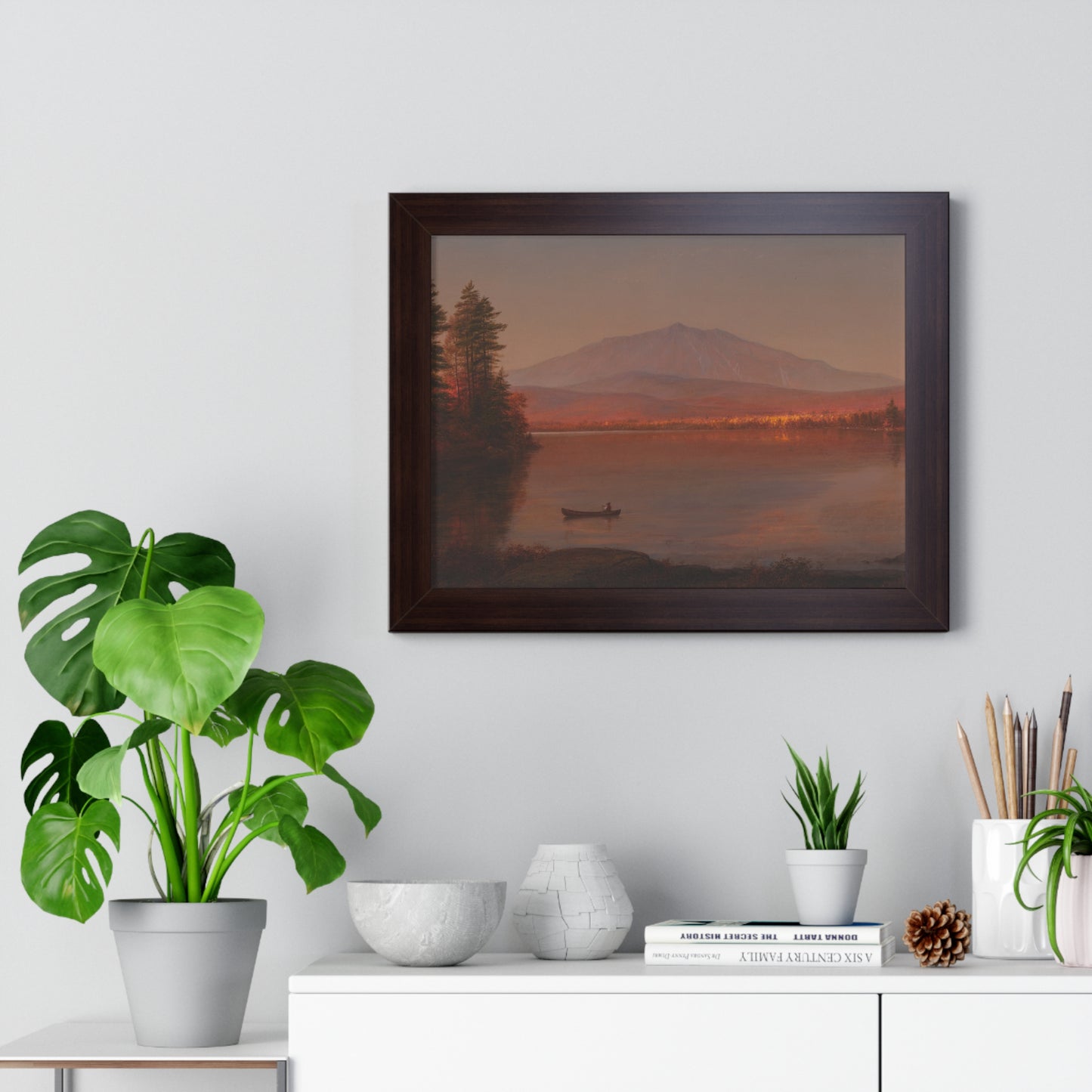 Mount Katahdin from Millinocket Camp by Frederic Edwin Church Serene Landscape Framed Poster | Wall Art, Home Decor, Nature Scene, Gift Idea, Office Decor, Rustic Style - PMA Store at the Portland Museum of Art, Maine
