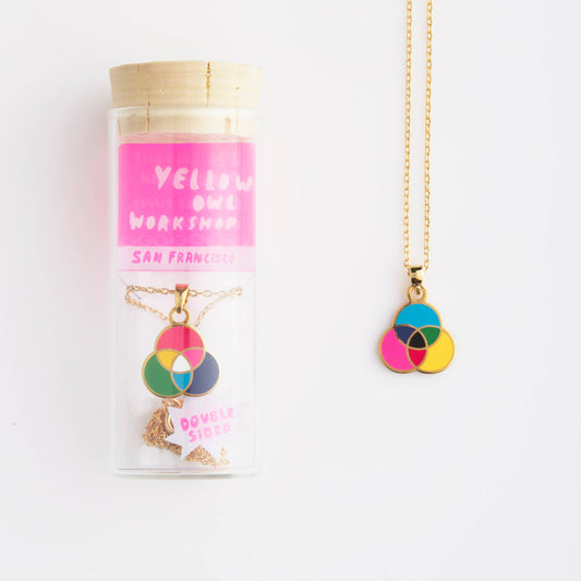 Yellow Owl Workshop - RGB/CMYK Double Sided Pendant - PMA Store at the Portland Museum of Art, Maine