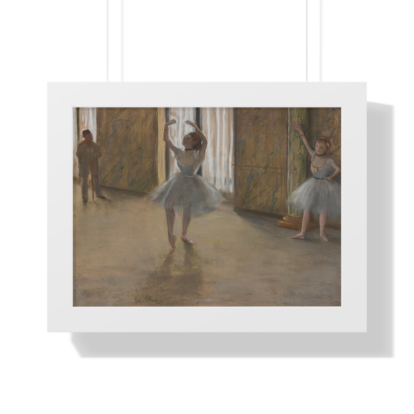 The Dancing Lesson, Circa 1877 by Degas Elegant Ballerina Framed Poster for Dance Enthusiasts