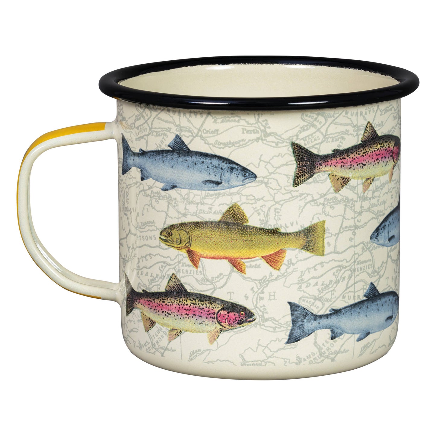 Gentlemen's Hardware - Enamel Mug - Fish, 17oz - PMA Store at the Portland Museum of Art, Maine