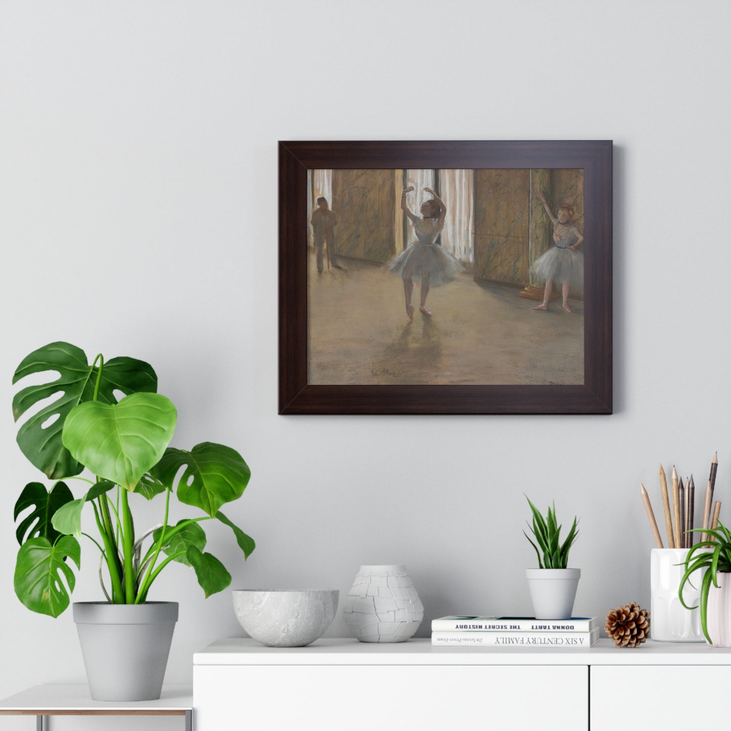 The Dancing Lesson, Circa 1877 by Degas Elegant Ballerina Framed Poster for Dance Enthusiasts