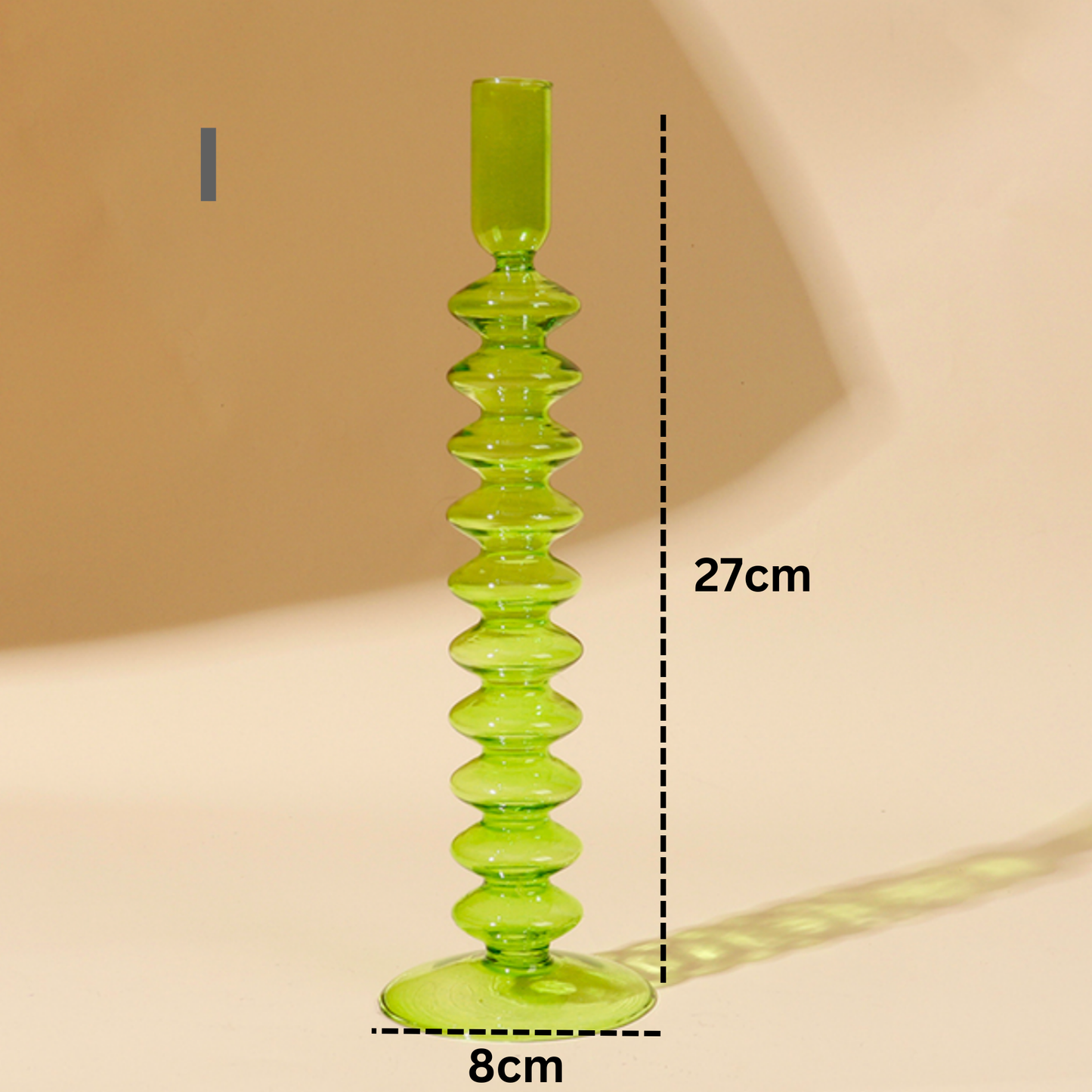 Lime Green Candlestick Holder | Flower Vase: J - PMA Store at the Portland Museum of Art, Maine