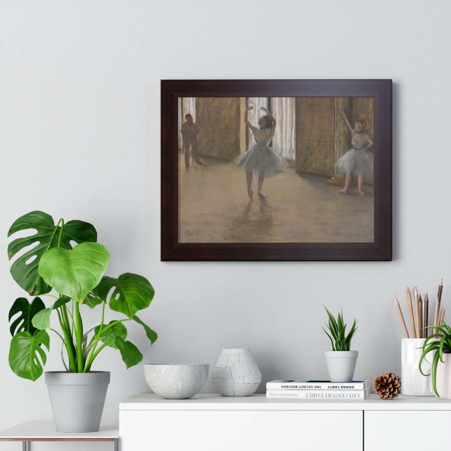 The Dancing Lesson, Circa 1877 by Degas Elegant Ballerina Framed Poster for Dance Enthusiasts
