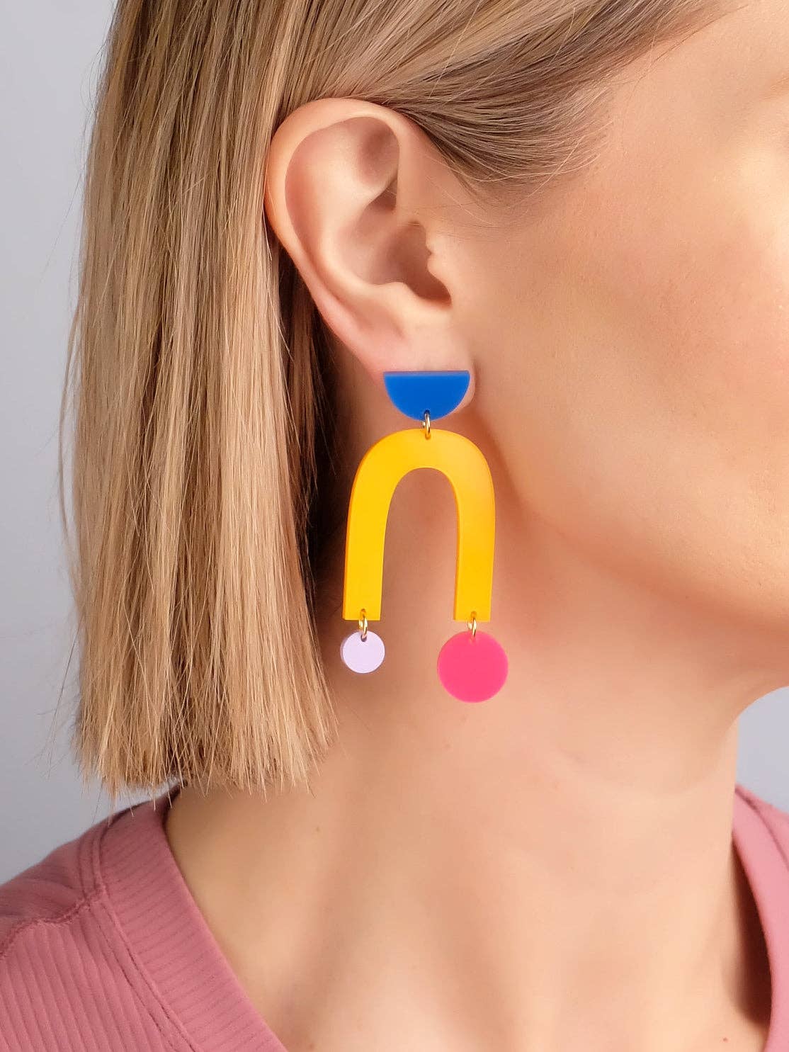 Combinist Goods - Collage Earrings: Cobalt Blue