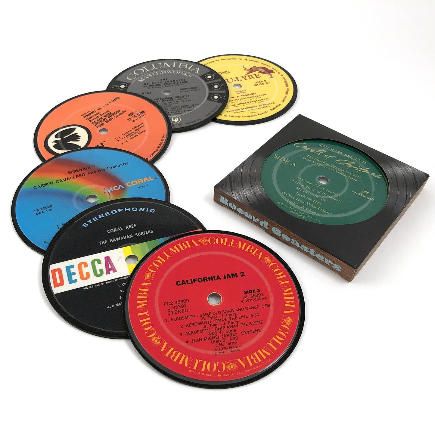 Vinyl Record Label Coasters (Set of 6) - PMA Store at the Portland Museum of Art, Maine