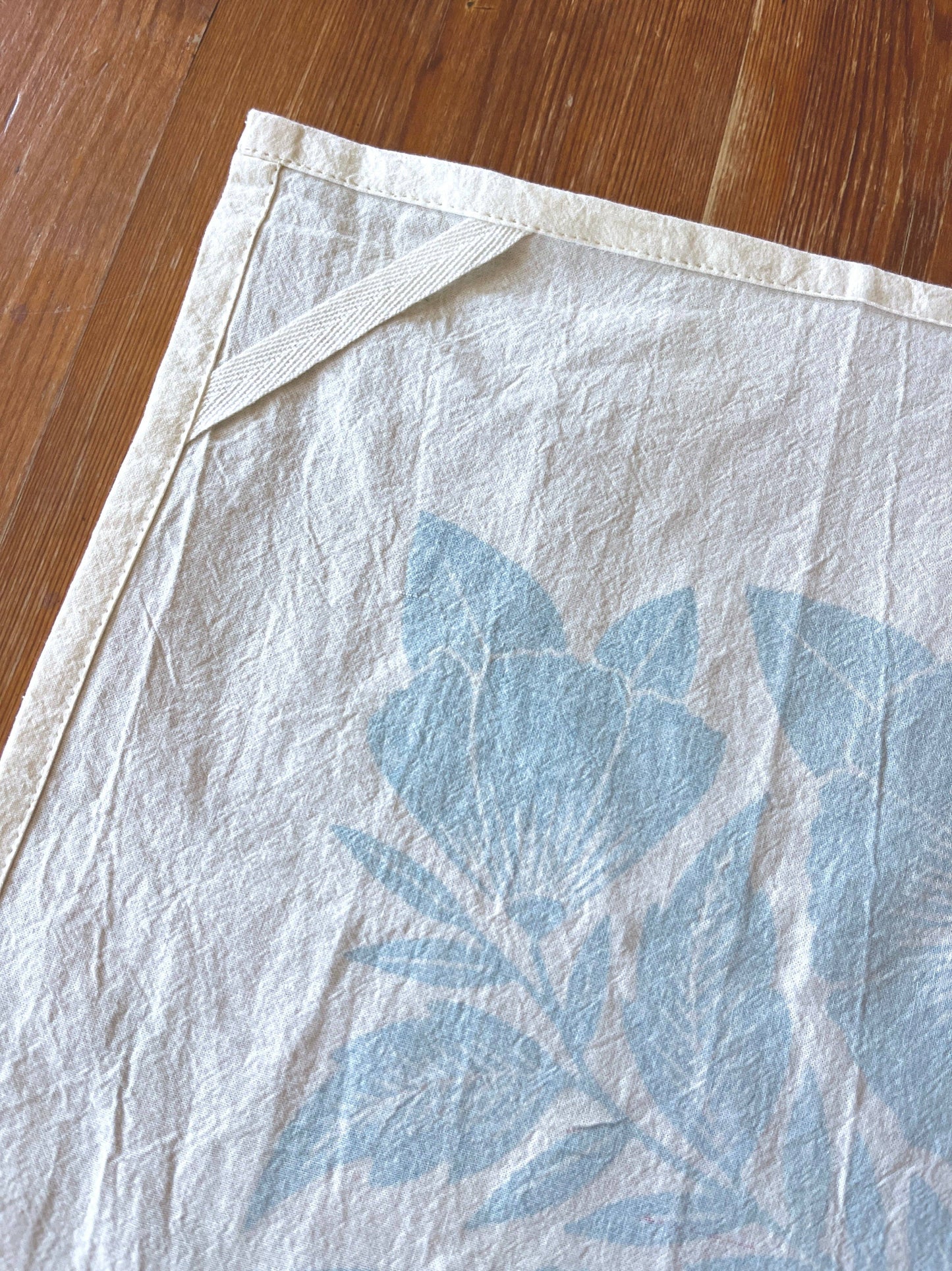 Katharine Watson - Blue Floral Tea Towel - PMA Store at the Portland Museum of Art, Maine